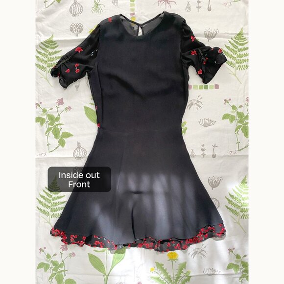 Reformation Gracie Mini Dress in Oracle Black Floral Size 2 - Picture 13 of 14